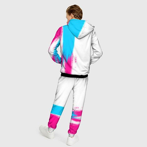 Мужской костюм Coldplay neon gradient style по-вертикали / 3D-Черный – фото 4