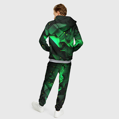 Мужской костюм Визуальные иллюзии в геометрии / 3D-Меланж – фото 4