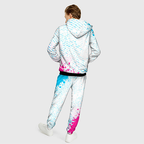 Мужской костюм Powerwolf neon gradient style вертикально / 3D-Черный – фото 4