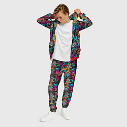 Костюм мужской Multicolored english letters, цвет: 3D-красный — фото 2