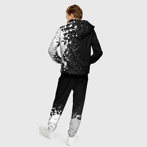 Мужской костюм Басист из России и герб РФ по-вертикали / 3D-Черный – фото 4