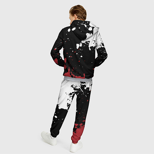 Мужской костюм Umbrella Security на спортивном красно бело чёрном / 3D-Меланж – фото 4