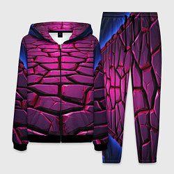 Костюм мужской Фиолетовая абстрактная плитка, цвет: 3D-черный
