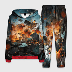 Мужской костюм Взрыв плит абстракция