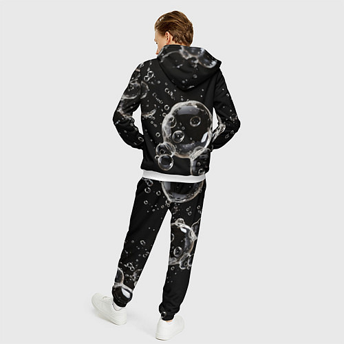 Мужской костюм Пузыри на черном / 3D-Белый – фото 4