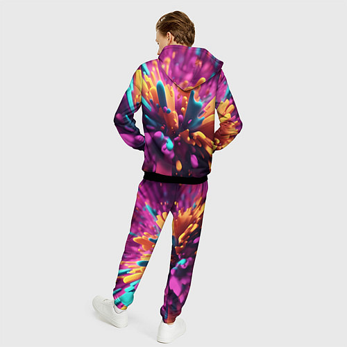 Мужской костюм Яркий всплеск / 3D-Черный – фото 4
