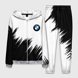 Мужской костюм BMW чёрные штрихи текстура