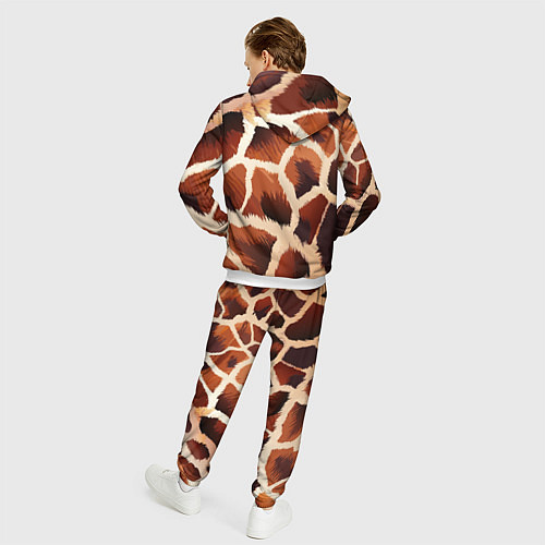 Мужской костюм Пятнистый мех жирафа / 3D-Белый – фото 4