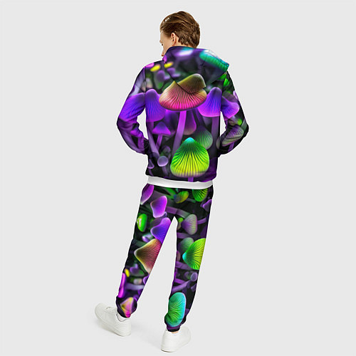 Мужской костюм Люминесцентные грибы / 3D-Белый – фото 4