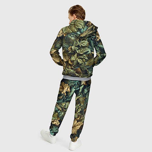 Мужской костюм Реалистичный камуфляж из листьев / 3D-Меланж – фото 4