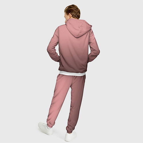 Мужской костюм Пыльно-розовый градиент / 3D-Белый – фото 4