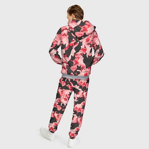 Мужской костюм Розовый камуфляж из котов / 3D-Меланж – фото 4