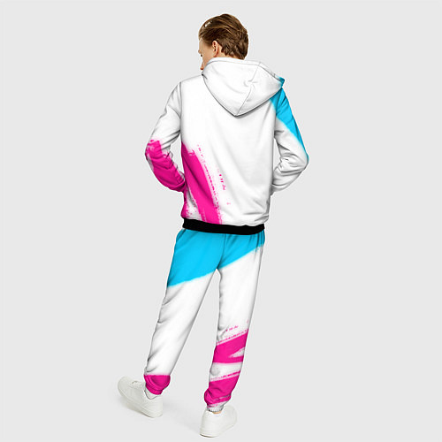 Мужской костюм Ajax neon gradient style вертикально / 3D-Черный – фото 4