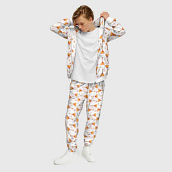 Костюм мужской Узор из музыкальных инструментов балалаек, цвет: 3D-белый — фото 2