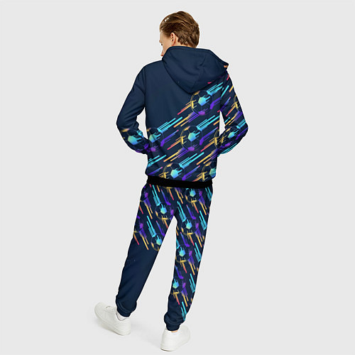 Мужской костюм Lazio градиентные мячи / 3D-Черный – фото 4