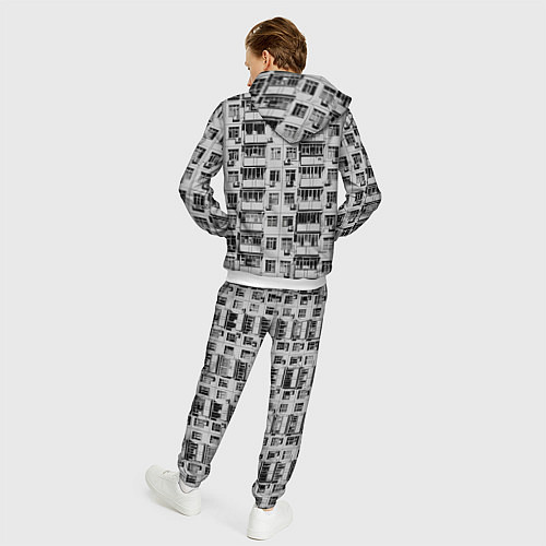 Мужской костюм Панелька в черно-белых тонах / 3D-Белый – фото 4