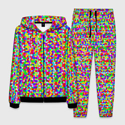 Костюм мужской Разноцветная мелкая мозаика, цвет: 3D-черный