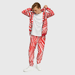 Костюм мужской Упавшая полоска, цвет: 3D-красный — фото 2