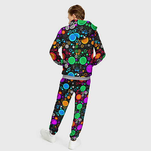 Мужской костюм Разноцветные круги / 3D-Меланж – фото 4