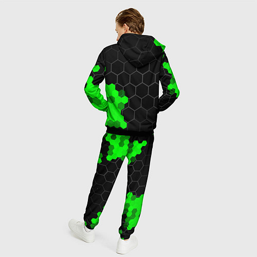 Мужской костюм BYD green sport hexagon / 3D-Черный – фото 4