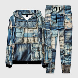 Костюм мужской Patchwork denim - vogue, цвет: 3D-черный