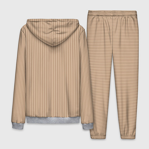 Мужской костюм Светлый коричневый в полоску / 3D-Меланж – фото 2