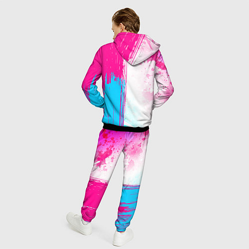 Мужской костюм Chelsea neon gradient style по-вертикали / 3D-Черный – фото 4