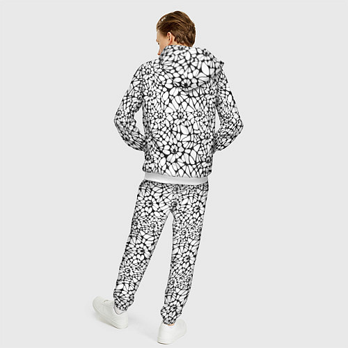 Мужской костюм Абстрактный узор из звезд / 3D-Белый – фото 4