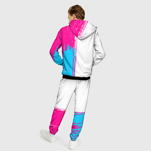Мужской костюм PSV neon gradient style по-вертикали / 3D-Черный – фото 4
