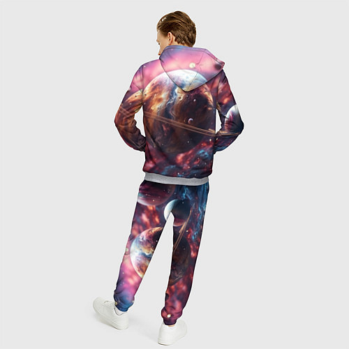 Мужской костюм Объемный космос и планеты / 3D-Меланж – фото 4