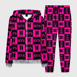 Мужской костюм BTS pattern pink logo