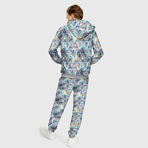 Мужской костюм Паттерн из волков / 3D-Меланж – фото 4