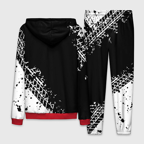 Мужской костюм Инфинити: следы от шин / 3D-Красный – фото 2