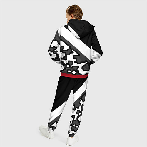 Мужской костюм Россия камуфляж текстура / 3D-Красный – фото 4