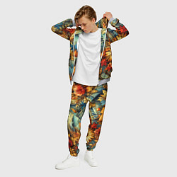 Костюм мужской Композиция из цветов и рваной джинсы - нейросеть, цвет: 3D-меланж — фото 2