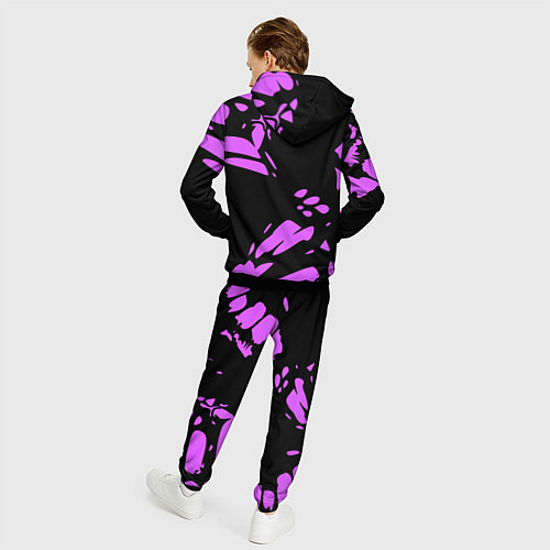 Мужской костюм Фиолетовая абстракция / 3D-Черный – фото 4