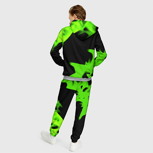 Мужской костюм Xbox one green flame / 3D-Меланж – фото 4