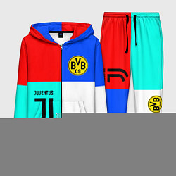 Костюм мужской Juventus x Borussia, цвет: 3D-черный