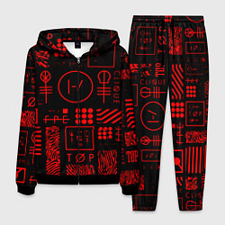 Костюм мужской Twenty one pilots pattern rock, цвет: 3D-черный