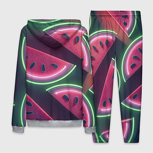 Мужской костюм Дольки арбуза неон / 3D-Меланж – фото 2