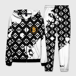 Мужской костюм Bitcoin pattern binance