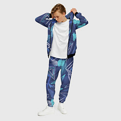 Костюм мужской Яркий абстрактный узор для спорта, цвет: 3D-черный — фото 2