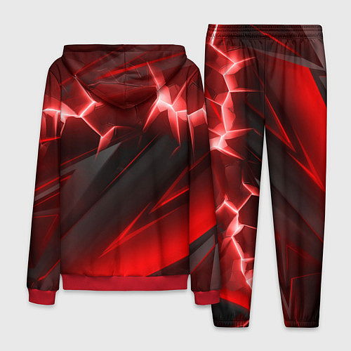 Мужской костюм Яркая красная объемная абстракция / 3D-Красный – фото 2