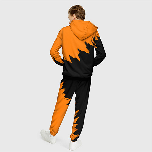 Мужской костюм Half life чёрно оранжевый / 3D-Черный – фото 4