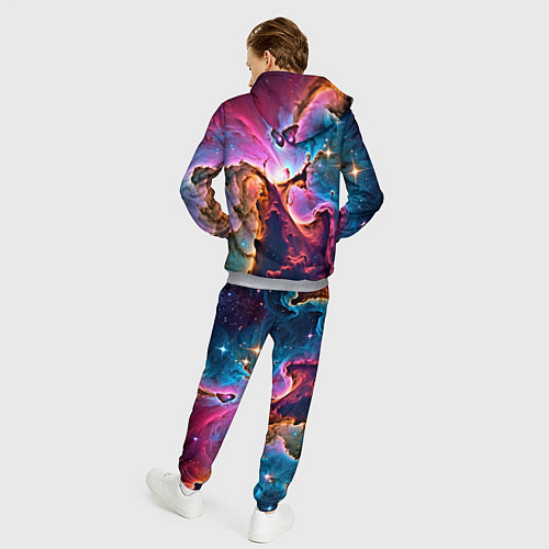 Мужской костюм Космос и сияние звезд / 3D-Меланж – фото 4