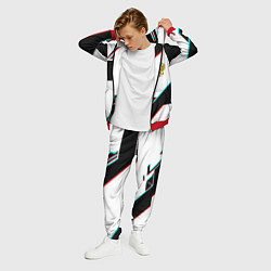 Костюм мужской Россия спортивная геометрия глитч, цвет: 3D-красный — фото 2