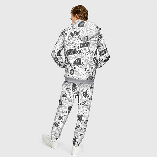 Мужской костюм Мрак и обречённость - приведения: паттерн / 3D-Меланж – фото 4