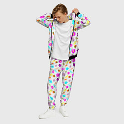 Костюм мужской Яркий цветочный узор-паттерн, цвет: 3D-черный — фото 2