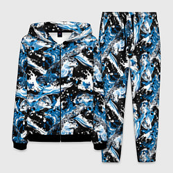 Мужской костюм Выдры в речке на волнах - паттерн