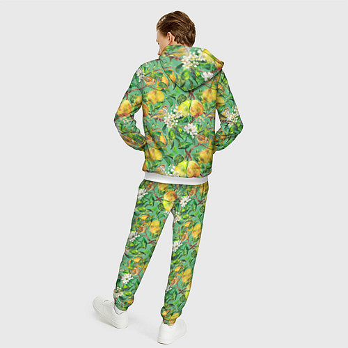 Мужской костюм Груши и птицы / 3D-Белый – фото 4